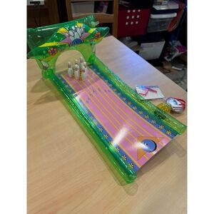 Vintage Inflatable Bowling Alley Toy Set‎ Mini Bowling Game Novelty Fun